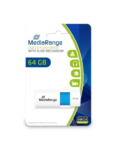 Flash Drive MediaRange MR974 USB 2.0 64GB Light Blue ExtraNET