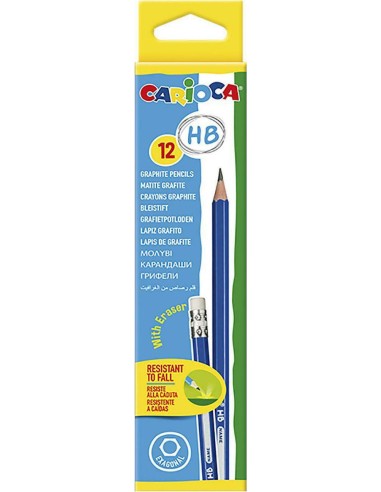 Μολύβι Carioca HB με γόμα 12τεμ. ExtraNET