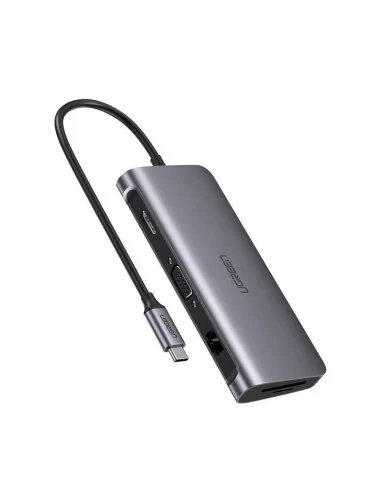 Hub Ugreen USB-C με 4K PD Ethernet και συνδεση 2 Οθονών 40783
