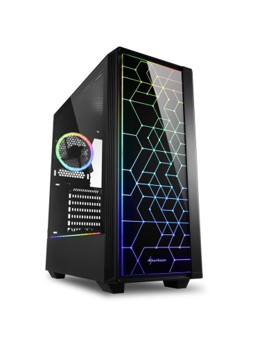 Sharkoon RGB Lit 100 Midi Tower Case Black