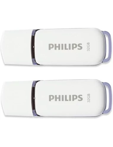 Flash Drive Philips Snow 32GB USB 2.0 Grey FM32FD70D/00 (Pack 2)